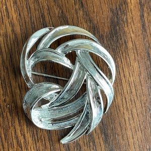 Monet Silver Brooch